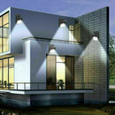 360 Rotating Solar Power PIR Motion Sensor Waterproof Outdoor Yard Wall Light