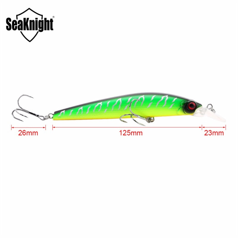 SeaKnight SK023 1PC 22.5g 125mm 0-1.5M Depth Fishing Lure Minnow Swimbait Lure BBK Hooks