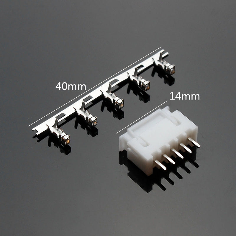 Excellway 10sets of 4S 5Pin 2.54mm Lipo Balance Jack Connector Plug Diy Housing Model Kit