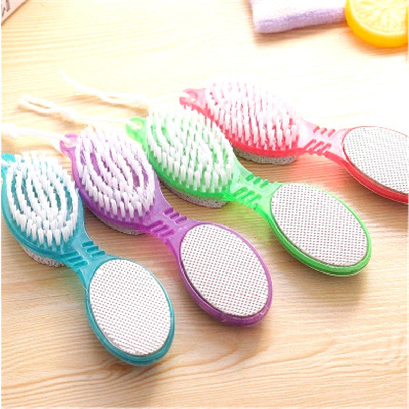 4 in 1 Multi-fuction Foot File Foot Pumice Stone Dead Skin Scrubber Remover Exfoliating Brush Tools