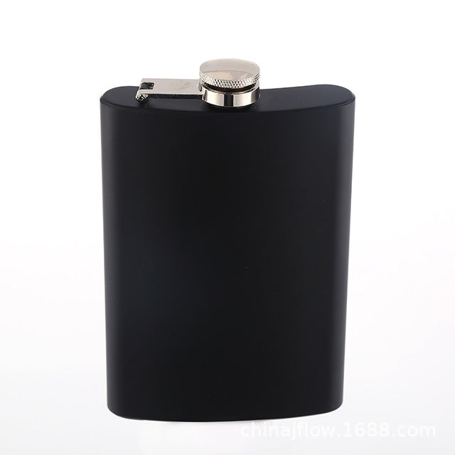 10 Ounce Stainless Steel Matte Green Lacquered Hip Flask Outdoor Leisure Bottle