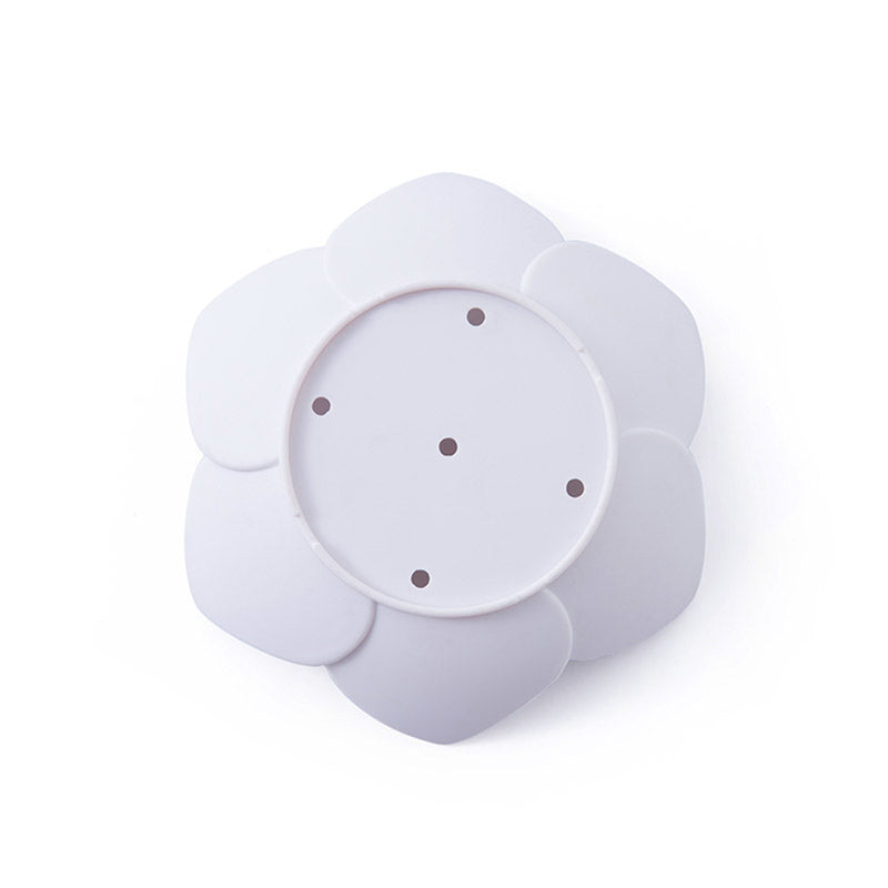 Soap Dish Silicone Box Storage Plate Drain Holder Flower Shape Bathroom Shower