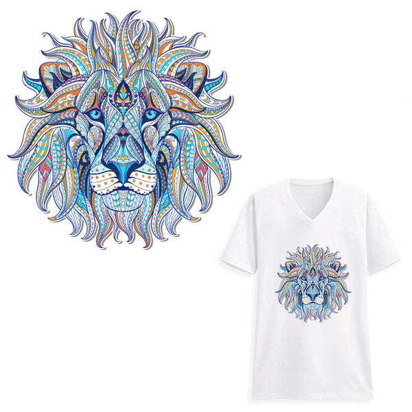 Ironing Transfers Patches Heat Press Stickers Lion Animal Patch DIY Appliques Decor Sticker
