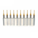 Drillpro DB-P4 10pcs 1.0mm Carbide PCB Bits 1/8 Inch Shank Titanium Coated End Mill Engraving Bits