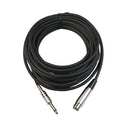 1.8/ 3M REXLIS BK3045K1 3-Pin Female XLR To 1/4" Male Mono Microphone Audio Cable