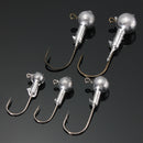 ZANLURE 10pcs Jig Head Fishing Hooks Lead Round Head Jigs  Hooks Fishing Tackle