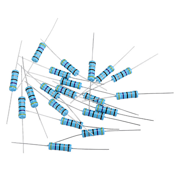 60pcs 3W 47R 47 ohm Metal Film Resistor 1% Error 3w DIP Color Ring Resistance