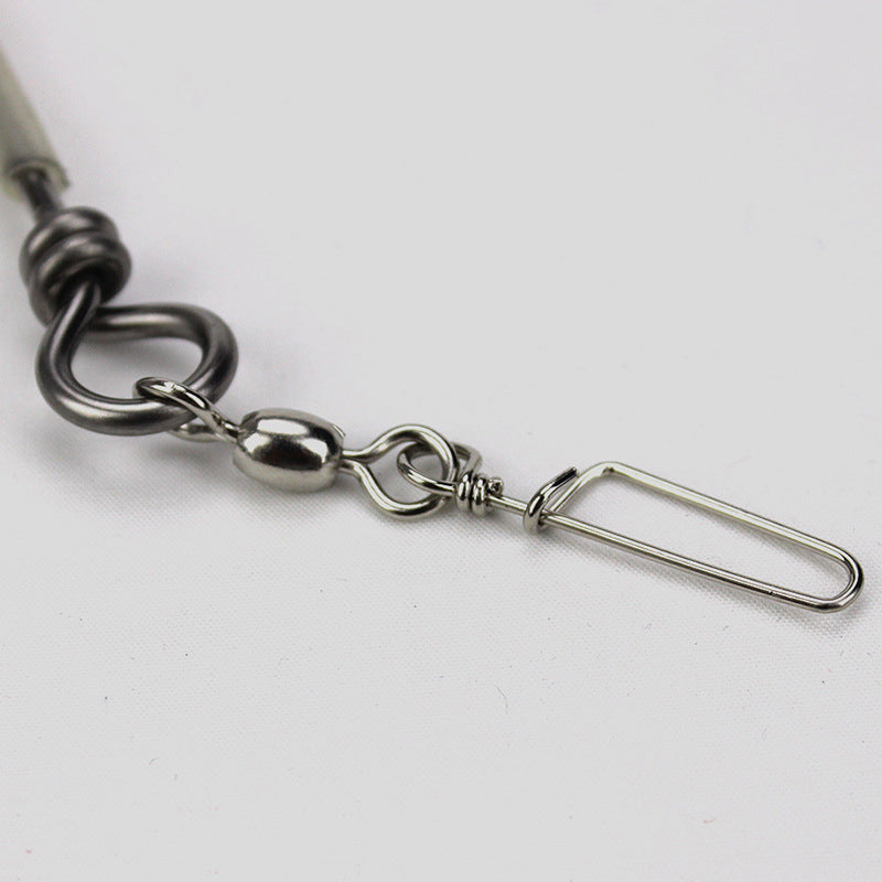 ZANLURE 30/50cm Ocean Boat Fishing Stainless Steel Wire Fishing Swivels Snap Fishing Tackle