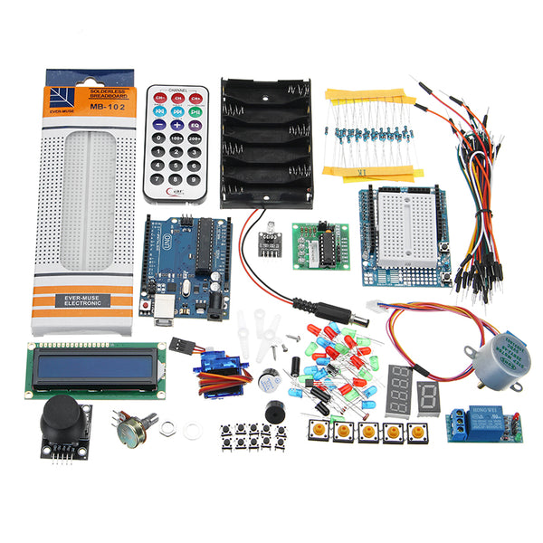 Uno R3 Starter Basic Kit LCD1602 Breadboard Prototype Shield For Beginner