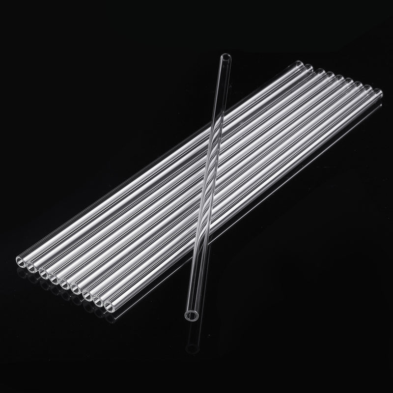 10Pcs 300mm Length OD 7mm 2mm Thick Wall Lab Borosilicate Glass Blowing Tube