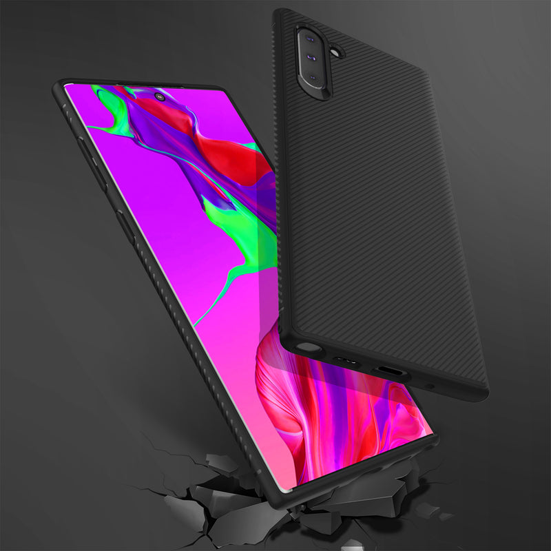 Bakeey Carbon Fiber Protective Case For Samsung Galaxy Note 10/Note 10 5G Shockproof Soft TPU Back Cover