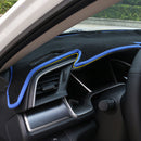 Non-slip Car Dash Mat Dashboard Sun Cover Pad Polyester DashMat for Honda 10th Gen Civic 2016-2018
