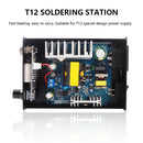T12 LED Soldering Station 8S Quick Heating Electronic Welding Iron 200-450 100-240V with 9501 Handle