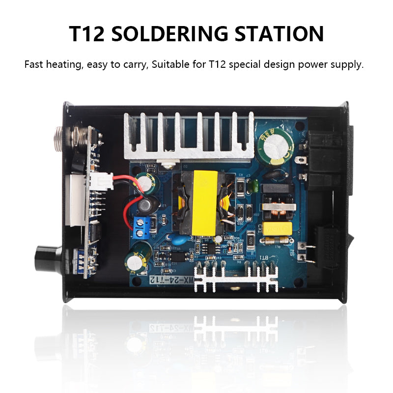 T12 LED Soldering Station 8S Quick Heating Electronic Welding Iron 200-450 100-240V with 9501 Handle