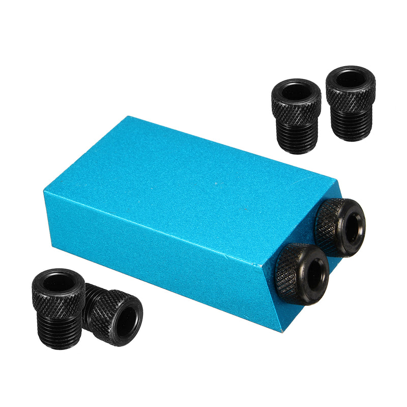 Woodwork Guide Oblique Hole Positioner 6/8/10mm 15 Degree Woodworking Locator Pocket Hole Jig