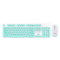 XINMENGN520 2.4GHz Wireless Retro Keyboard and Mouse Combo Set for School Office Use