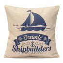 5 Pattern Mediterranean Style Fashion Cotton Linen Beige Pillow Case Home Sofa Decor