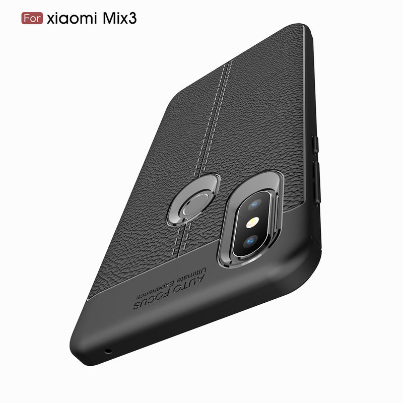 Bakeey Litchi Pattern Shockproof Soft TPU Back Cover Protective Case for Xiaomi Mi Mix 3