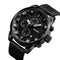 SKMEI 1309 Men Watch Fashion Leather Strap Three Smal Dials Stopwatch Male Quartz Wrist Watch