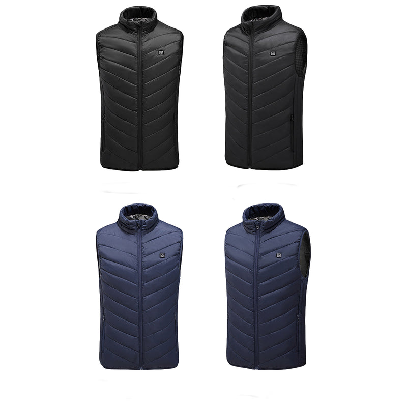 Electric Vest Heated Jacket 9 Heating Area USB Thermal Warm Winter Body Warmer