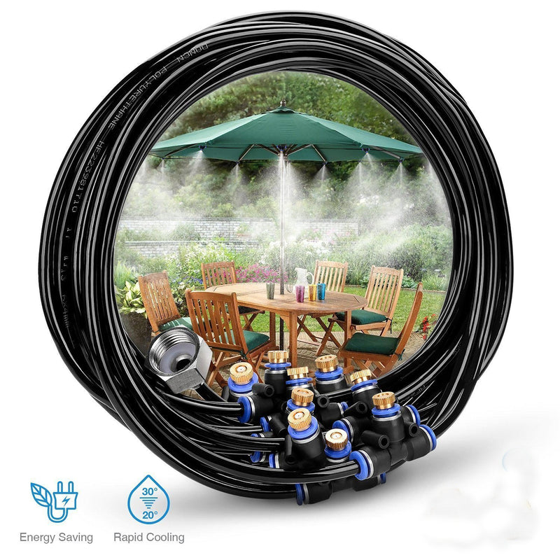 23M Outdoor Cool Patio Misting System Fan Water Misting Garden Sprinkler Spray