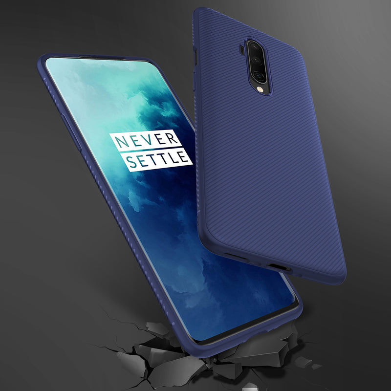 For OnePlus 7T Pro Bakeey Carbon Fiber Texture Slim Soft Silicone Shockproof Protective Case