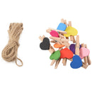 10Pcs Mini Heart Photo Memo Clips Wooden Pegs Crafts Party Favor Hanging