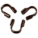Antiqued Copper Wire Thread Protectors 0.19 Inch Loops (50) V6J8