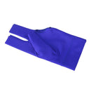 Professional Billiard Left Hand Three Finger Open Fingertip Glove (Blue) W5Y4