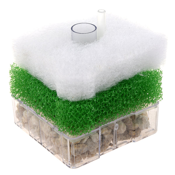 New XY-2011 Air Driven Biochemical Bio Corner Sponge Filter for Aquarium Fi