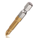 5pcs 50mm Titanium Coated 1/4 Inch Hex Shank PH2 Magnetic Anti Slip Electric Screwdriver Bit Set