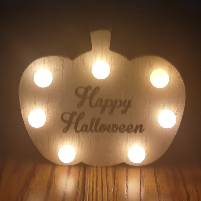 Loskii JM01686 Halloween Decoration Pumpkin LED Night Light for Party LED Night Light Festive Atmosphere Lights Christmas Decoration