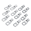 12 Pcs Copper Cable Lugs Wire Connector Terminal 2 AWG 35mm Hole 10mm Tinned Copper Terminals Conne