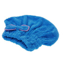 Useful minifiber dry hair hat quickly dry hair rolled towel cap (blue) Q1P3