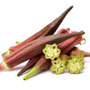 Egrow 100 Pcs/Pack Okra Seeds Red Okra Bonsai Healthy Chinese Vegetable Herbal Non-GMO for Home Garden