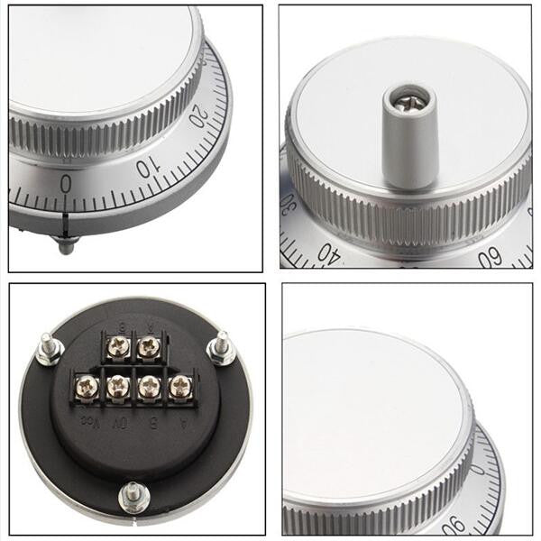 60mm Pulser Handwheel Handle Kit 5V Manual Pulse Generator CNC Machine Rotary Encoder Handwheel