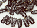 Wholesale 40pcs U Brown Girl Hair-clip Snap Clips For Hair Extension W IFW