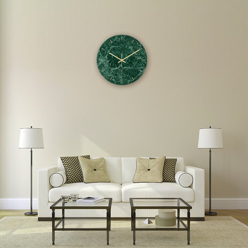 Loskii CC007 Creative Marble Pattern Wall Clock Mute Wall Clock Quartz Wall Clock For Home Office Decorations