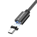 FLOVEME 3A LED Magnetic Type C Fast Charging Data Cable 1M For Oneplus 6 Xiaomi Mi 8 A2 Pocophone F1
