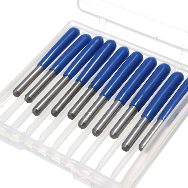 20pcs 0.1mm 10/15/20/30 Degree 3.175mm Carbide PCB Engraving Bit CNC Router Tool