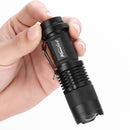 AloneFire SK68 XPE Q5 3Modes Zoomable Tactical Mini LED Flashlight AA Battery