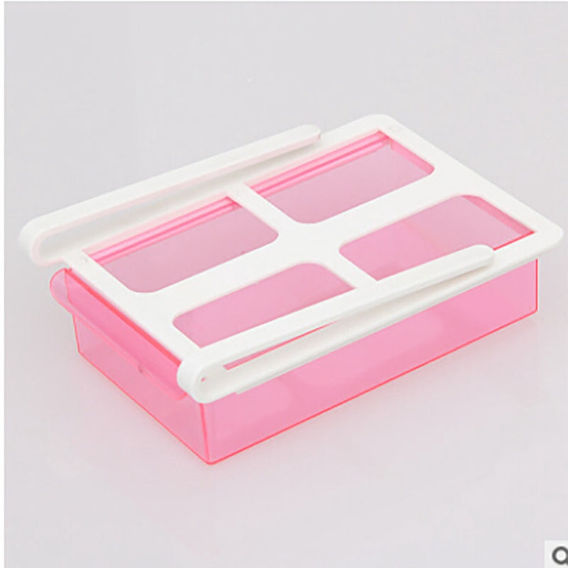 1Pc Slide Fridge Freezer Organizer Refrigerator Storage Rack Shelf Drawer
