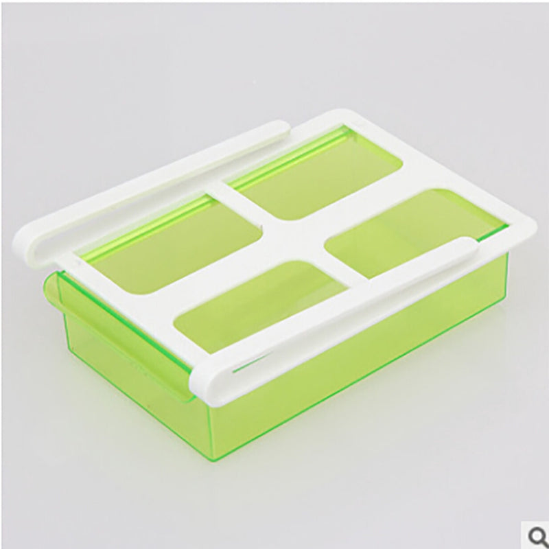 1Pc Slide Fridge Freezer Organizer Refrigerator Storage Rack Shelf Drawer