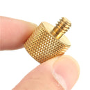 3/8 Inch Female to 1/4 Inch Male Tripod Thread Reducer Adapter Brass Copper