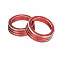 2Pcs A/C Aluminum Control Switch Ignition Ring Knob Cover For Honda Civic 16-17