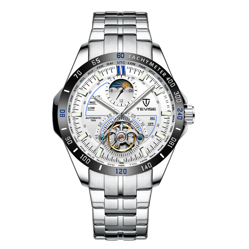 TEVISE T855 Waterproof Full Steel Automatic Mechanical Watch Business Style Men Watch
