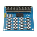 5pcs TM1638 3-Wire 16 Keys 8 Bits Keyboard Buttons Display Module Digital Tube Board Scan And Key LED
