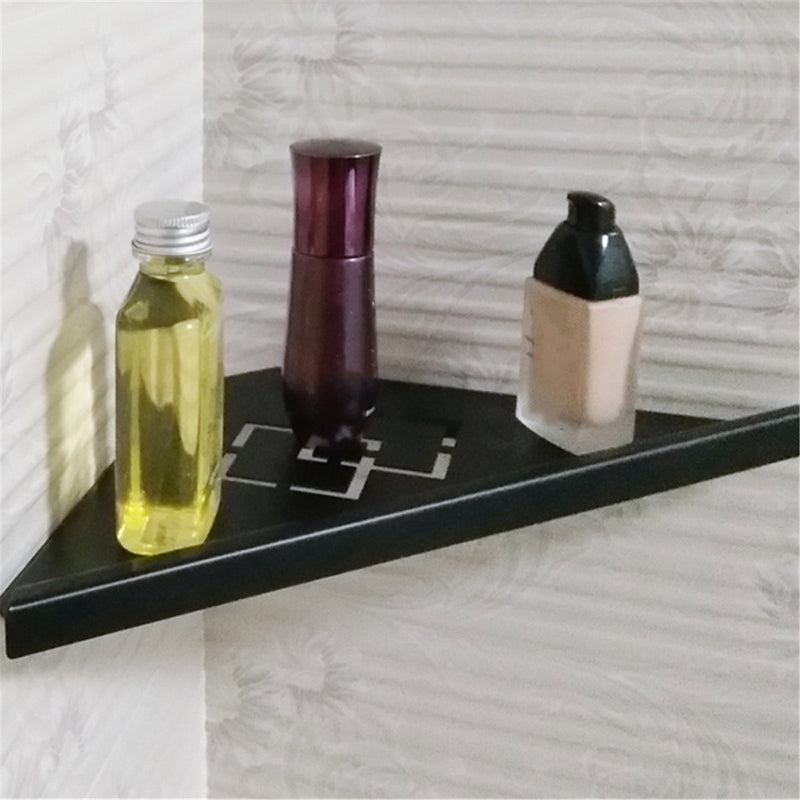 Brushed Black Stainless Steel Wall Bathroom Kitchen Storage Shelf Shower Caddy Rack