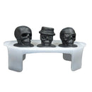 KCASA 3D Skull Ice Cube Tray Halloween Ice Mold Cocktiail Silicone Ice-cream Mold Maker Set Of 3