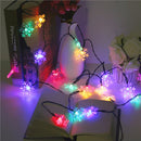 5M 20 LED Snowflake Bling Solar Fairy String Lights Christmas Outdoor Party Multicolor Lamp